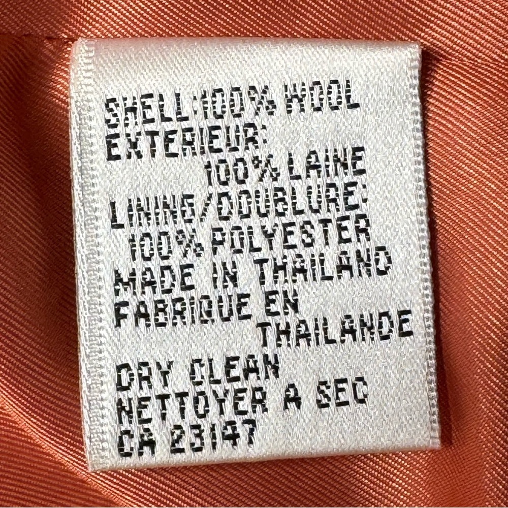 TALBOTS - 100% Wool Ivory, Green, Rust, Brown Tweed Blazer w Pockets - Size 10 - Picture 6 of 8